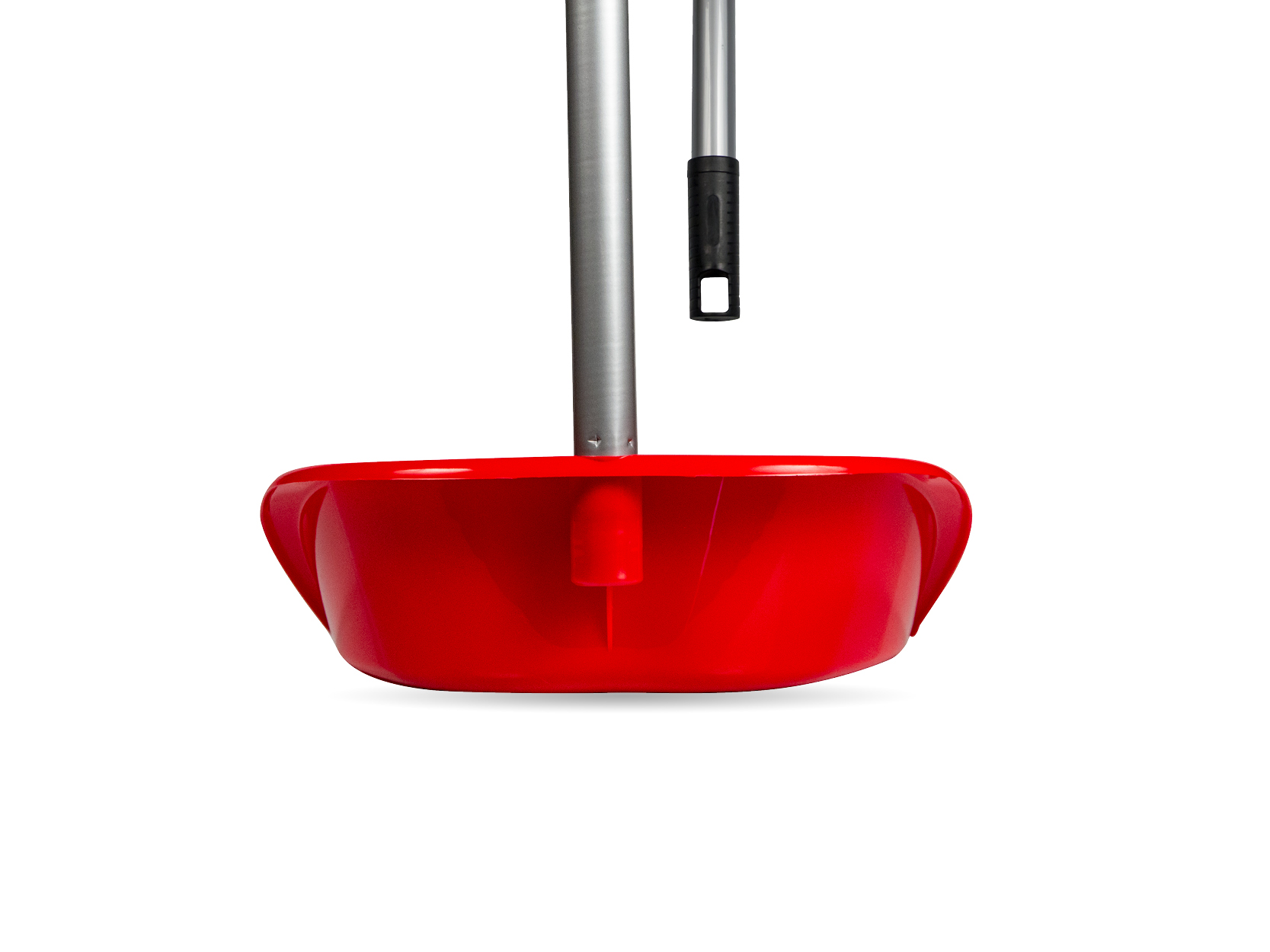 Dustpan with rubber and metallic handle 70 cm.
